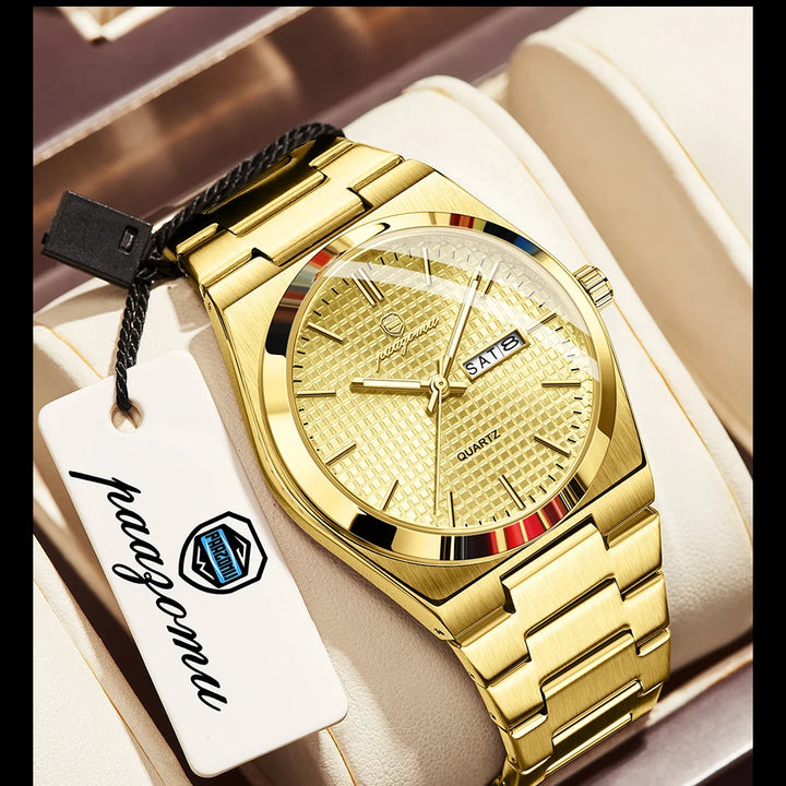 Customized Watch PAAZOMU Luxury Men Clock Fashion Luminous Waterproof Chronograph Date Watch For Man Quartz Men's Watches Reloj
