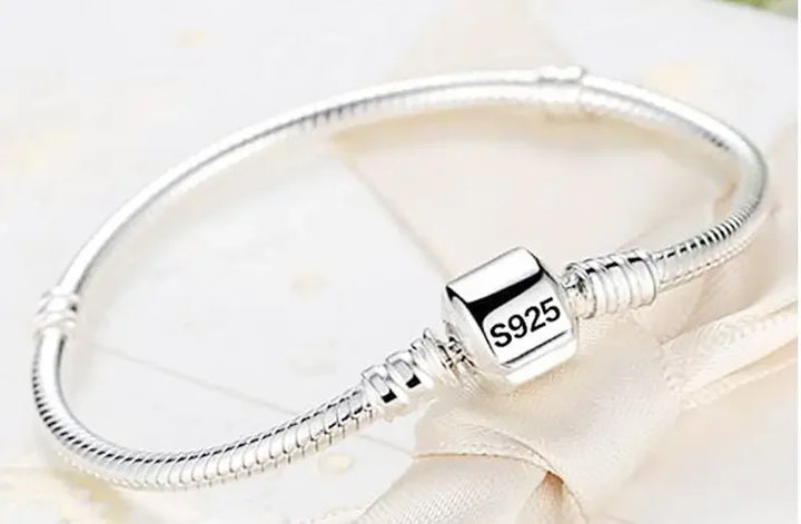 Hot Selling High Quality Authentic 925 Sterling Silver Snake Chain Bracelets Brand Charm Pandor bracelet For Women Jewelry
